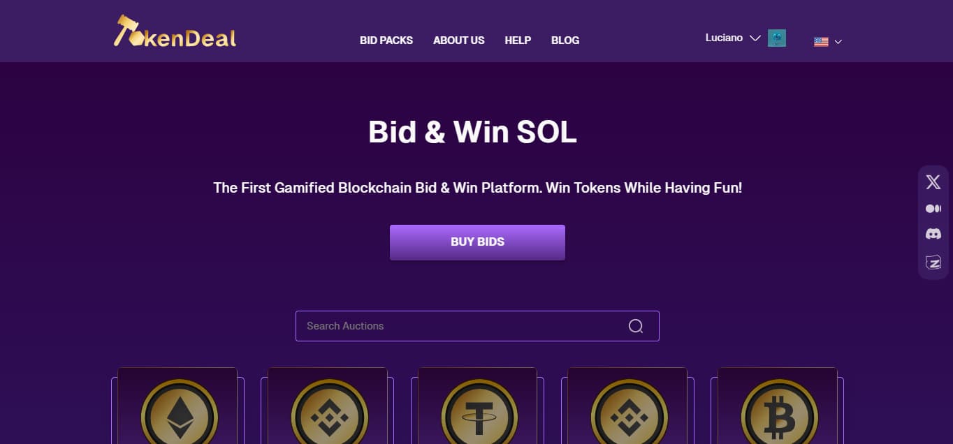 Token Deal - Auction Platform